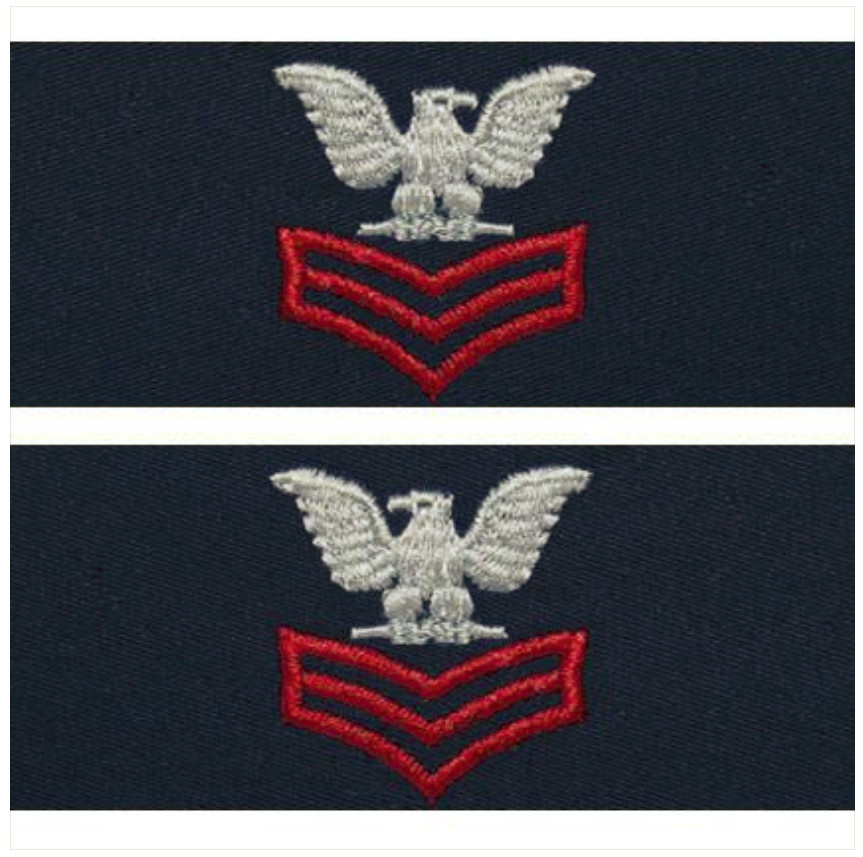 Vanguard NAVY EMBROIDERED COLLAR DEVICE: E6 FIRST CLASS - COVERALL