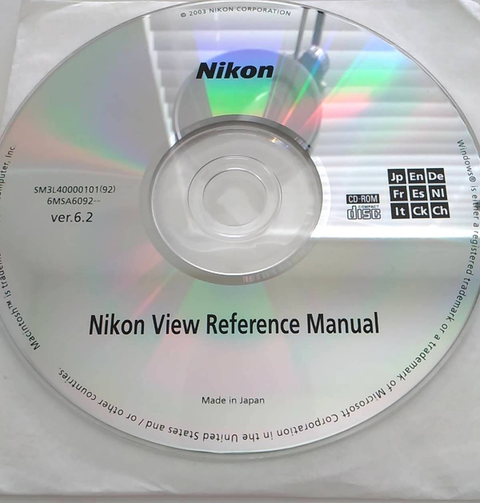 Nikon View Version 6.2 for Windows & Mac w/ Reference Manual