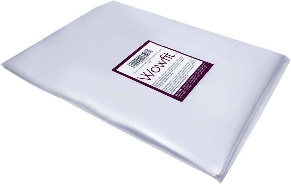 Durable 1.6 Mil Clear Flat Open Poly Bags 10-Pack - Versatile & Reliable Storage