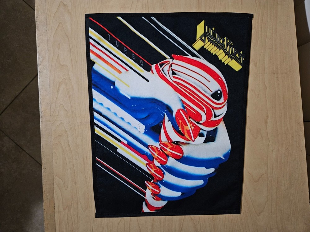 JUDAS PRIEST, TURBO, SEW ON SUBLIMATED LARGE BACK PATCH