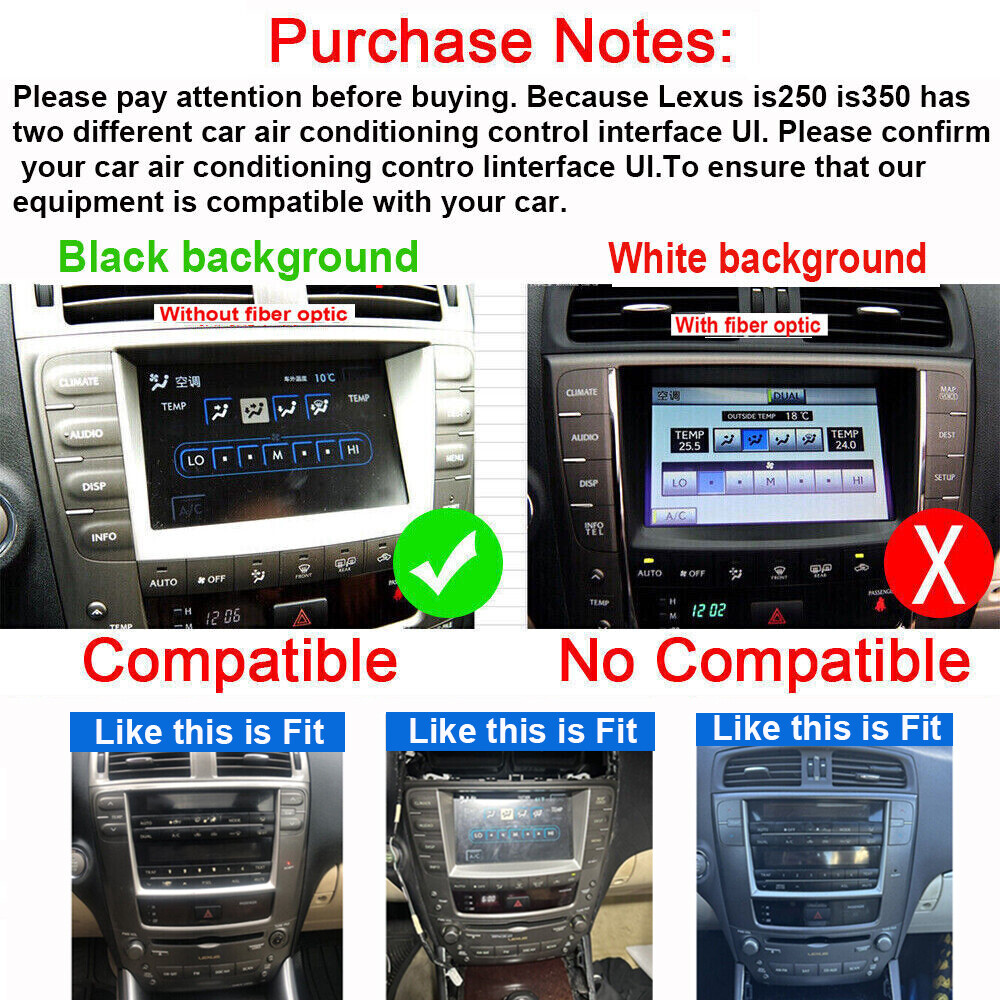 For Lexus IS250 IS350 2006-2012 Android 13 Car Stereo Radio GPS Nav BT RDS 32GB