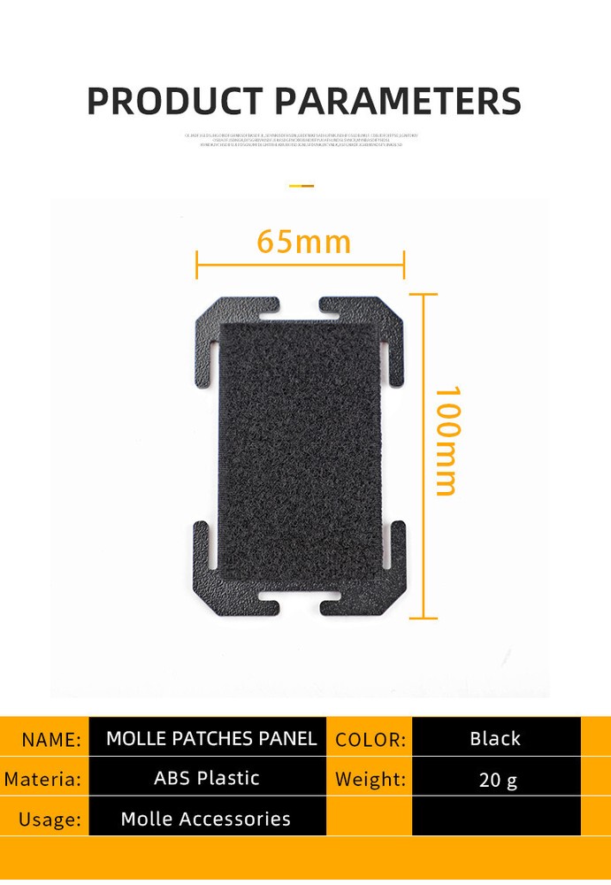 MOLLE Expansion Patch Panel, Adapter for Backpack Equipment (60 chars)