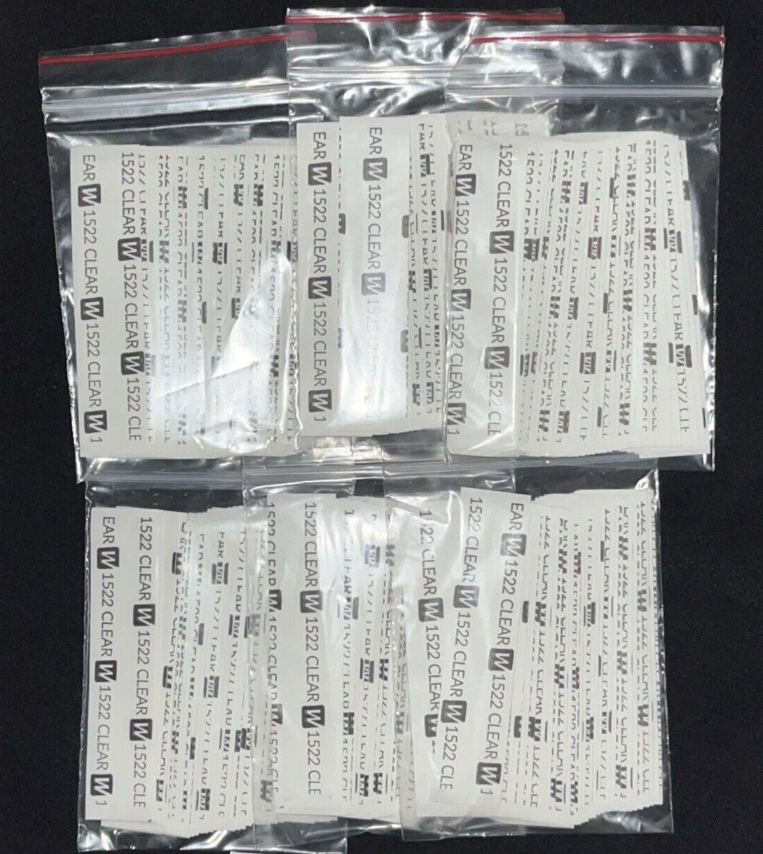 Walker 3M 1522 Hairpiece Tape 216 Pc 3/4” x 3”Straight 6Pack-Poly Wig Toupee-New