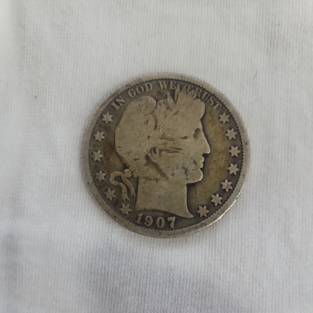 1907 D Barber Half Dollar in Good Condition