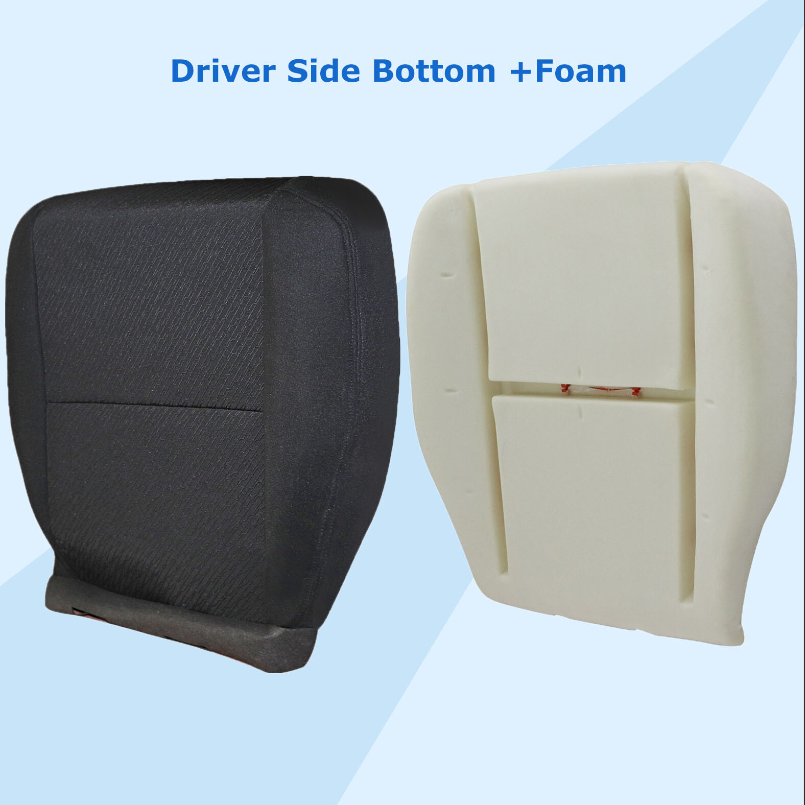 For 07-14 Chevy Silverado 1500 Driver Side Bottom Cloth Seat Cover+Foam Cushion