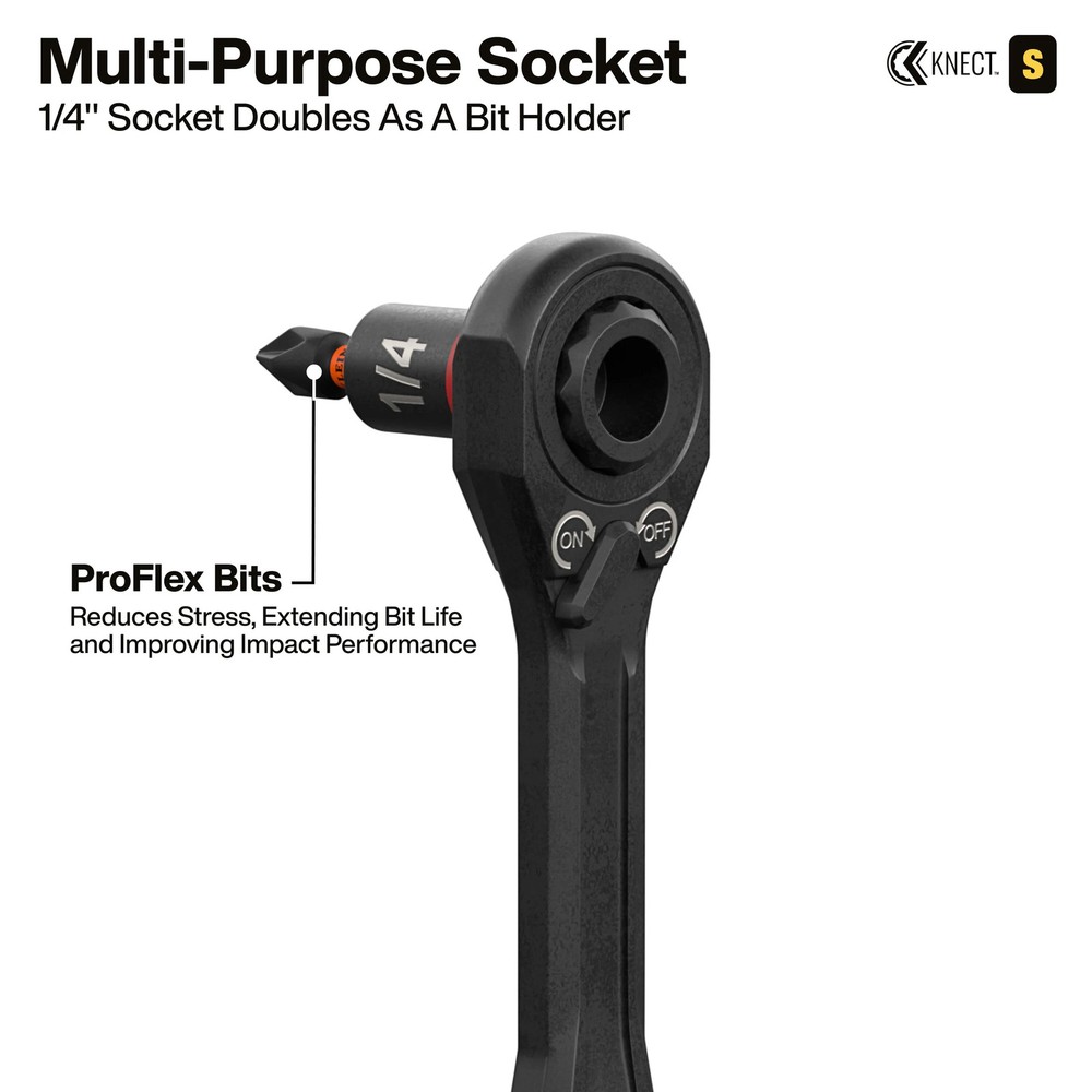 Klein Tools 65301KNECT KNECT Pass-Through and Flip Socket Starter Set, SAE