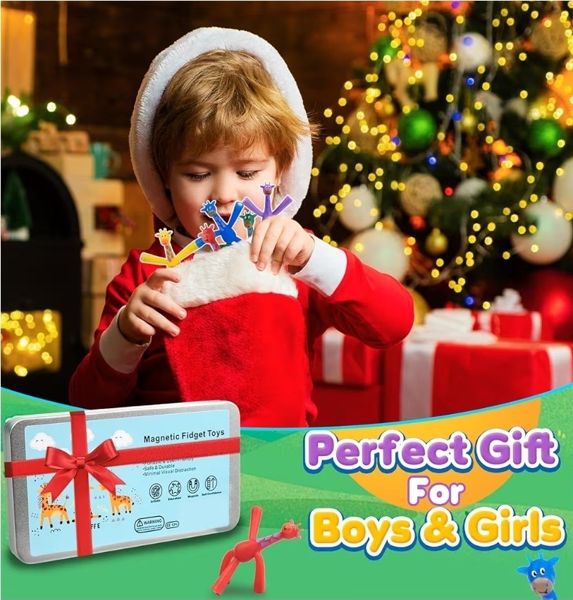 Magnetic Fidget Toy (Giraffe) Magnetic Travel Toys 5 Pcs Fun For Kids