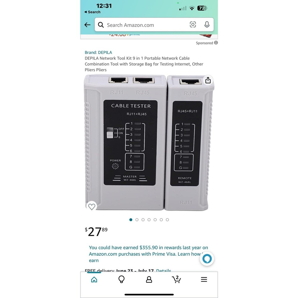 Cable Internet Network Combination Tool Kit 9 in 1 New Open box