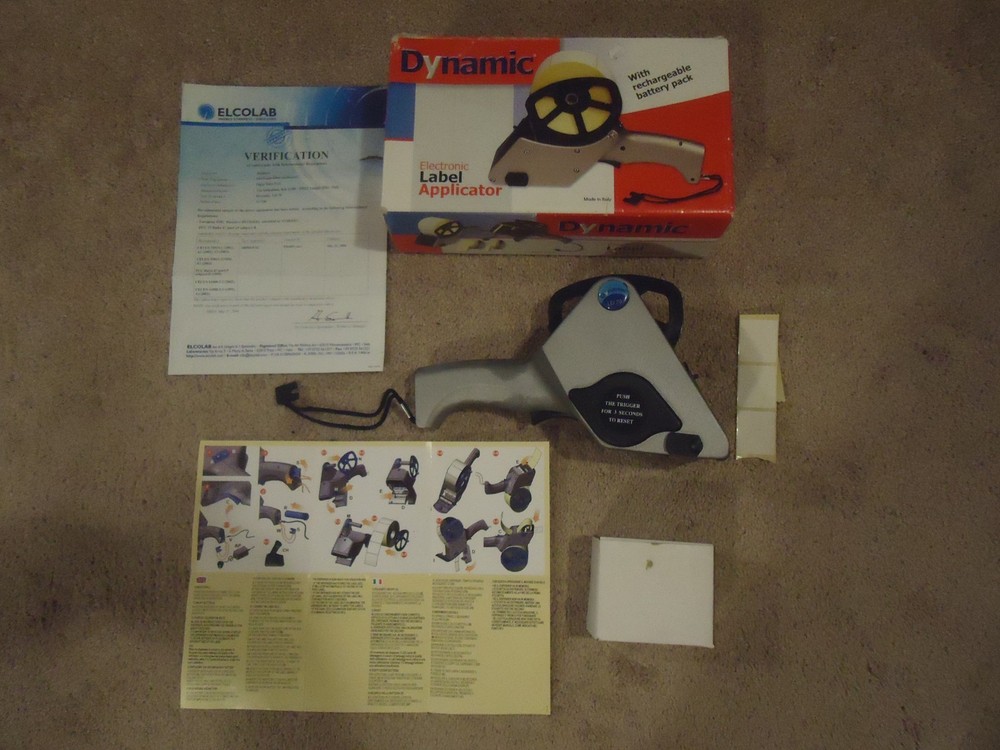 Dynamic Electronic Label Applicator w/ Rechargeable Battery Pack Brand New