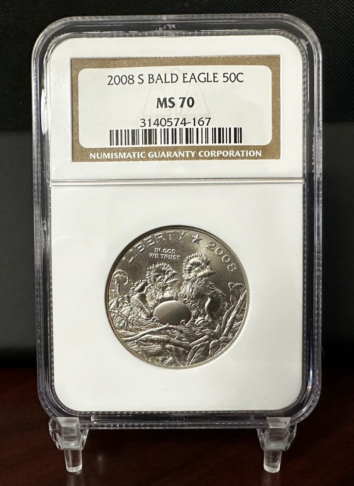 2008 Bald Eagle NGC MS70 Commemorative 50c Very Nice!!