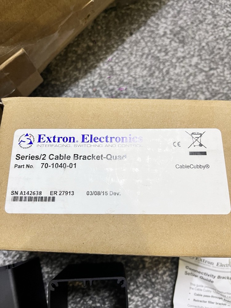 Extron Cable Cubby Series Connectivity Bracket Kit – Quad 70-1040-03