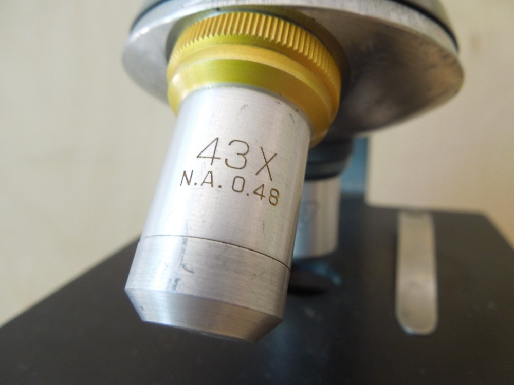 BAUSCH & LOMB STA MICROSCOPE w/ 43x AND 10x OBJECTIVES