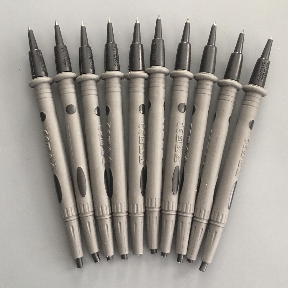 (Qty-10) DVM Probe Tips / Ends, 1000-V Rated, Replacement Probe Ends