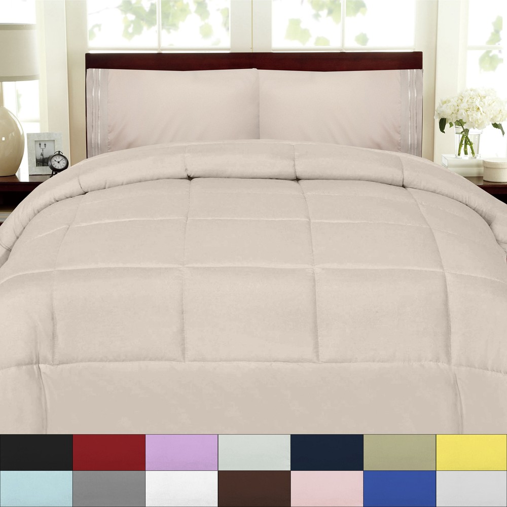 Box Stitch 100% Polyester Down Alternative Comforter