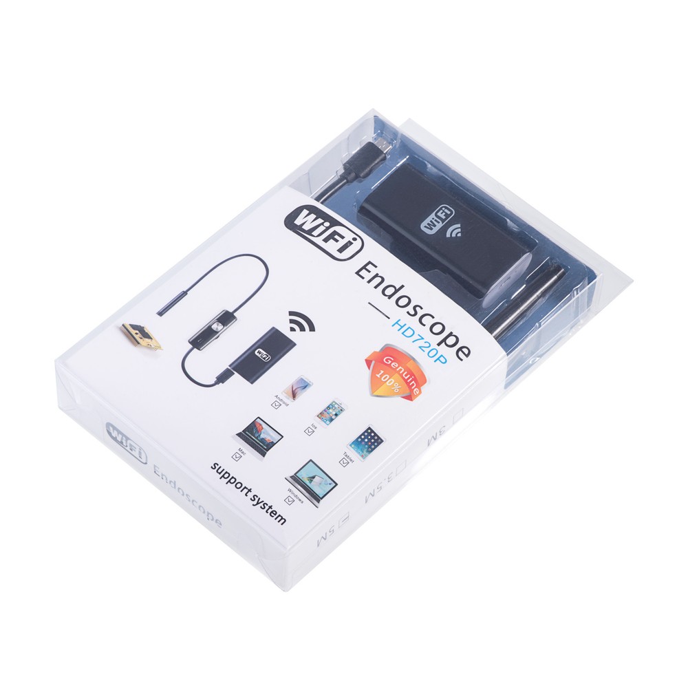 5M 8LED Wireless Endoscope WiFi Borescope Inspection Camera for iPhone Android