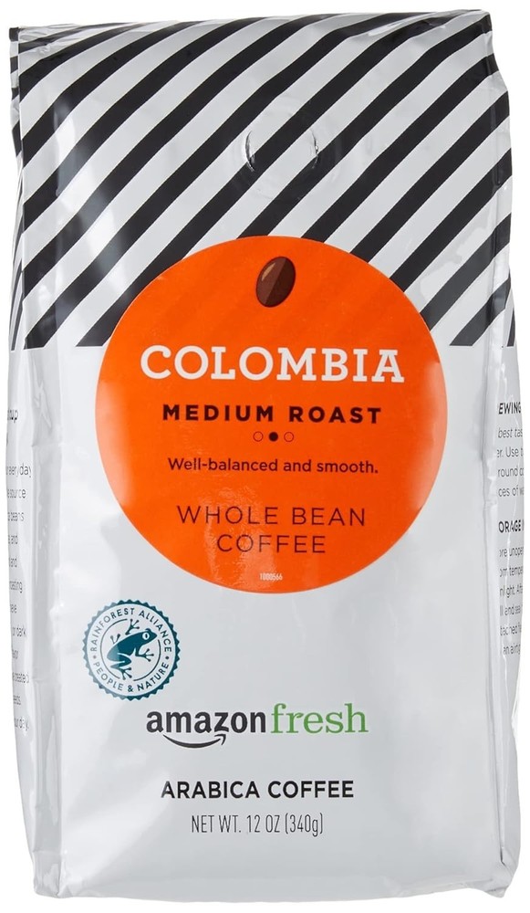 Authentic Colombia Whole Bean Coffee, 12 Ounce - Smooth Medium Roast Experience