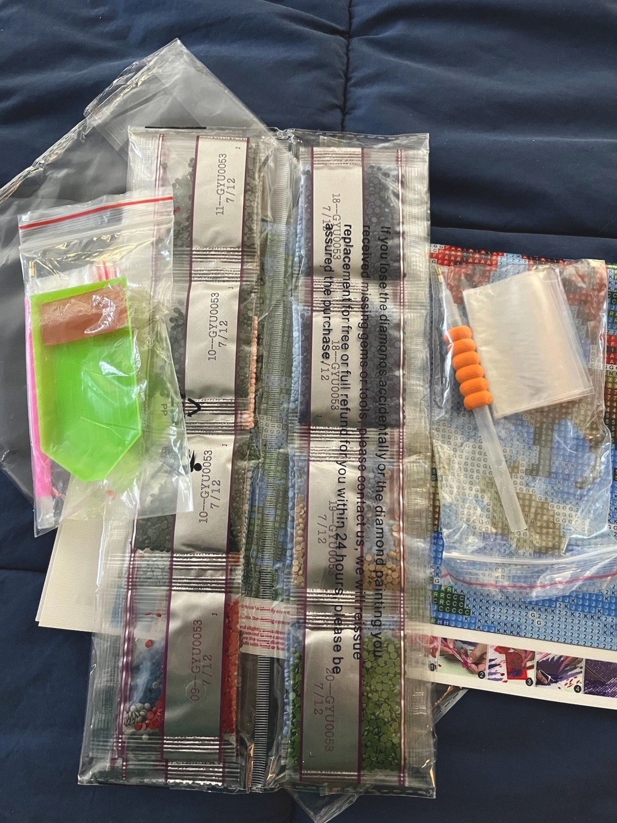 Diamond Painting Kit Snowman Winter Xmas Snow Dotz Forest Animals 12" x 16" Lg.