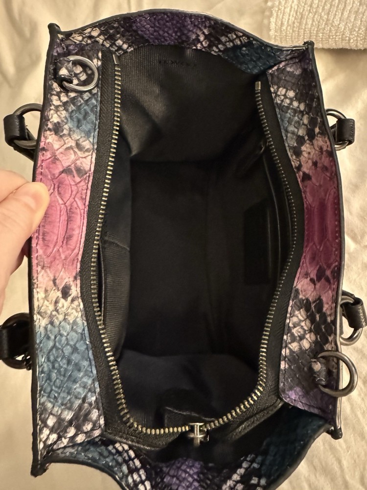 Coach Crosby Multi-Color Python Mini Crossbody Bag Satchel Vtg Strap Included