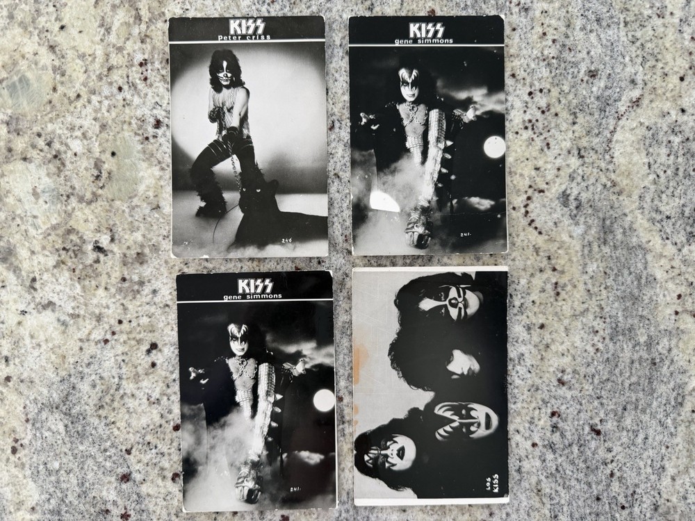 KISS 1980 MEXICO PROMOTIONAL PRESS KIT CARDS SET OF 4 AUCOIN VINTAGE VERY RARE!