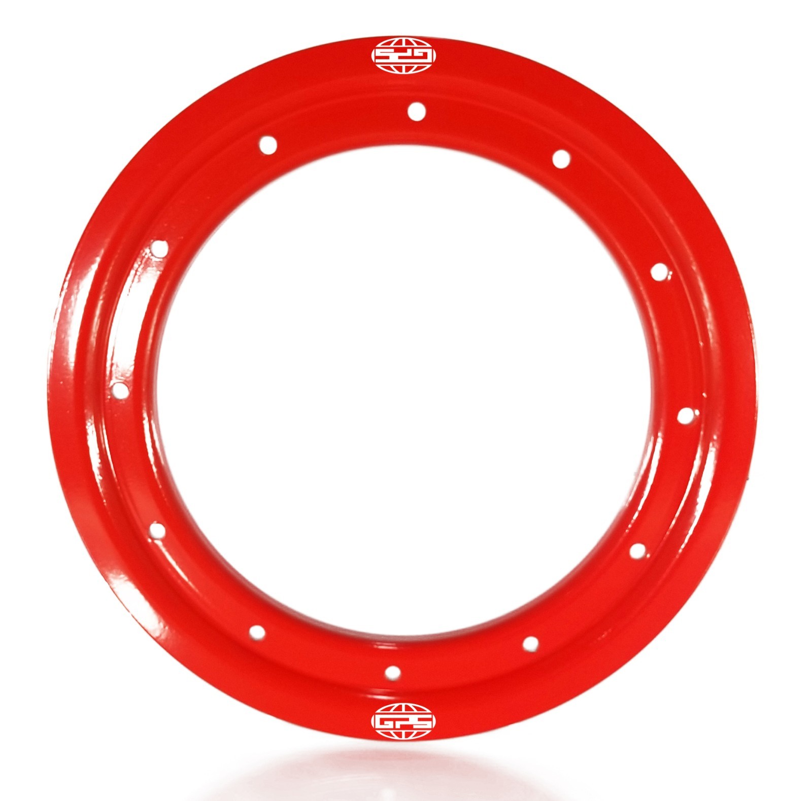 (2) GPS 10" RED Aluminum ATV Beadlock rings  Also Fits DWT, Alba & RWI wheels