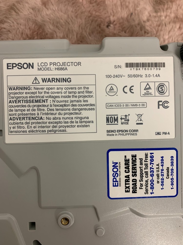 Epson PowerLite 99WH Model: H686A