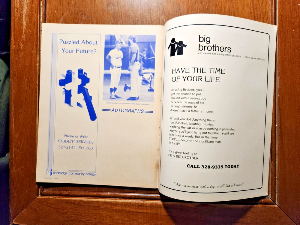 1979 LETHBRIDGE DODGERS Baseball Program