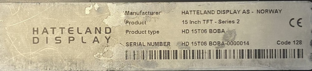 Hatteland HD 15T06 15" Display Bracket Model ~Bench Tested~