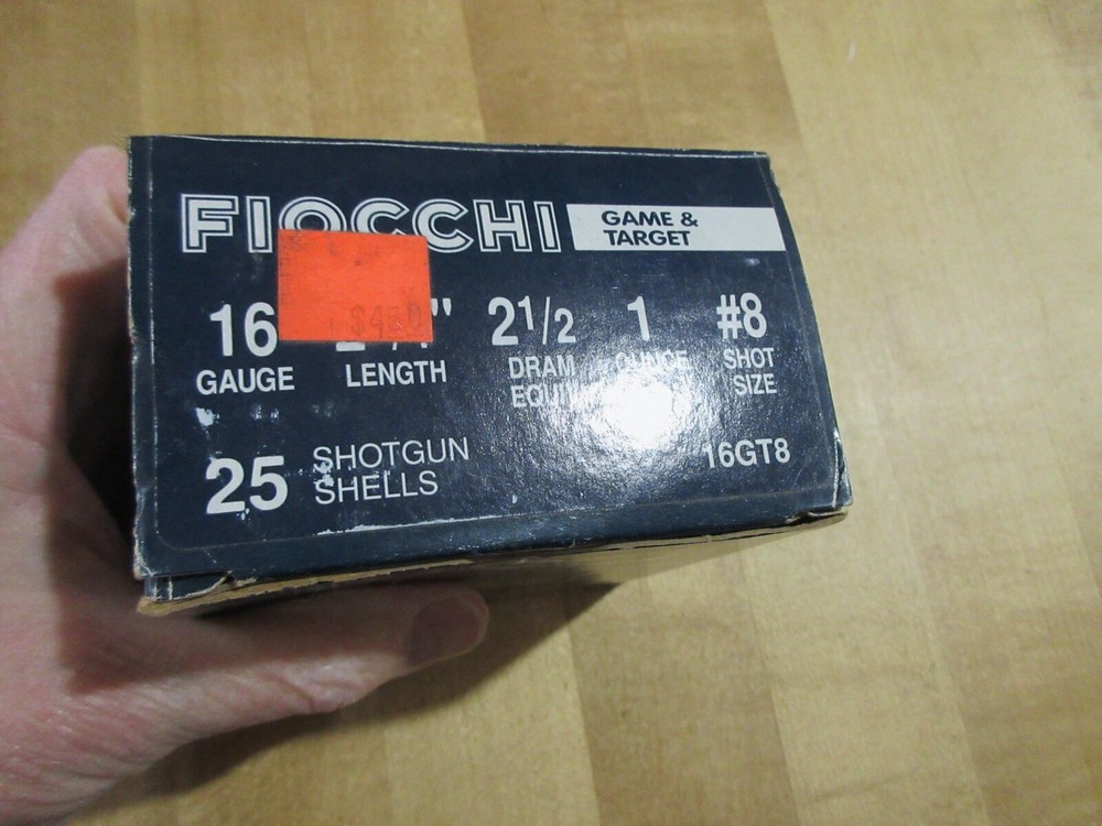Empty Ammo Shotshell Box Fiocchi 16 ga (w15) #105