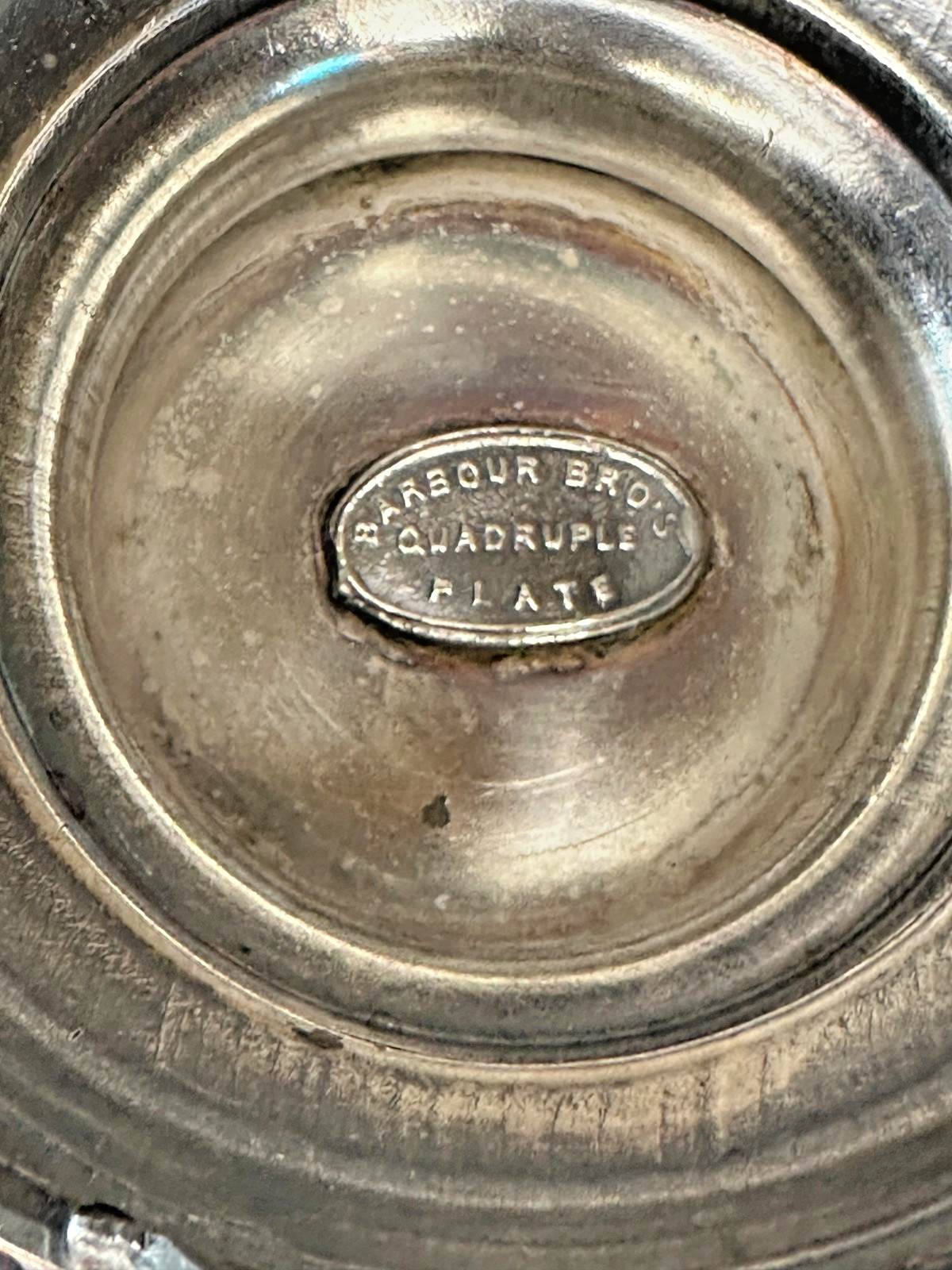 Antique Barbour Brothers Quadruple plate Castor Button & Bows Daisy Canoe Bowl