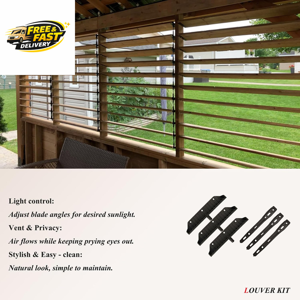 Louver Bracket Kit, Deck Sunblind System, Shutters Hardware System for Windows G