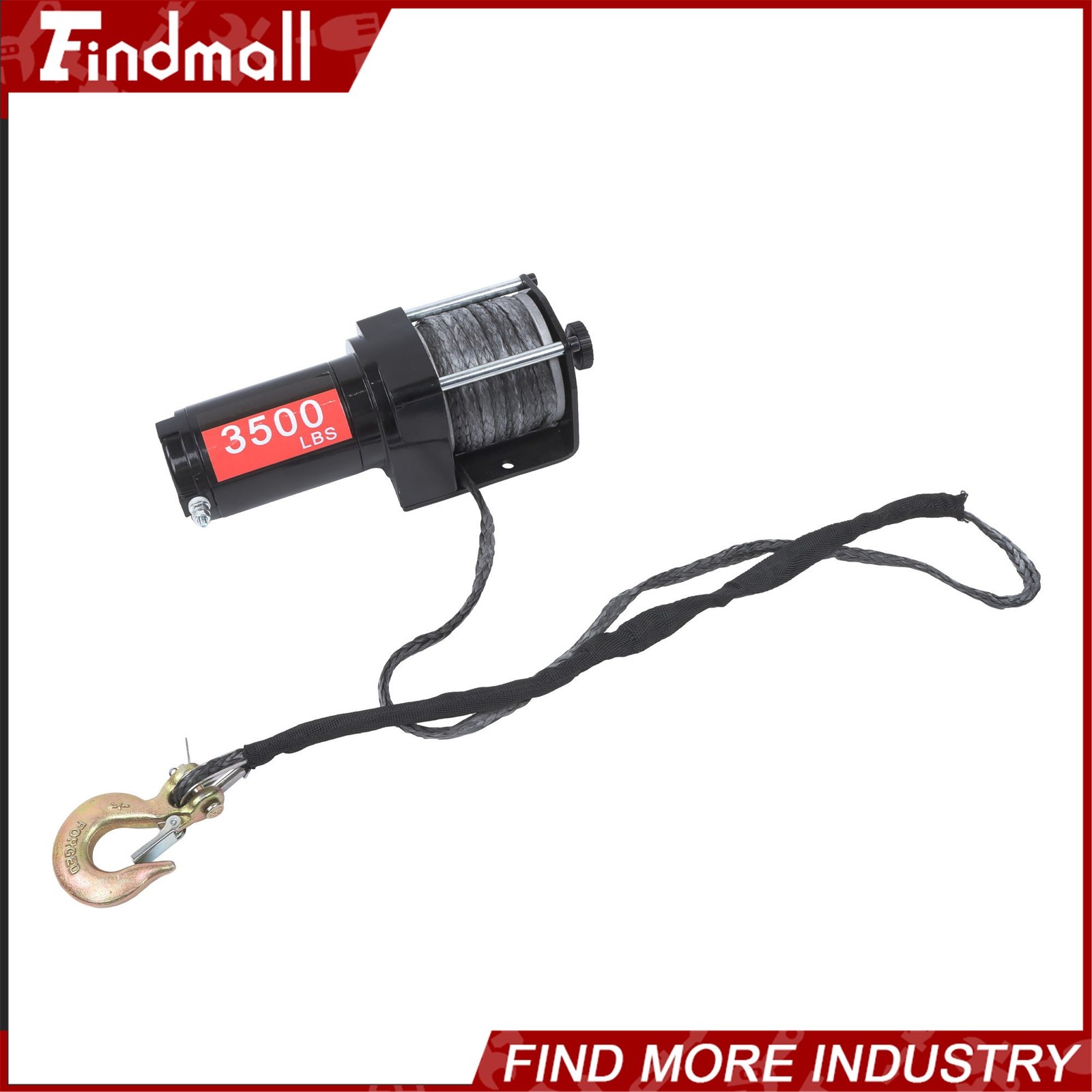 Findmall 3500lbs 12V Synthetic Rope Electric Winch w/ Wireless + Wired Remote