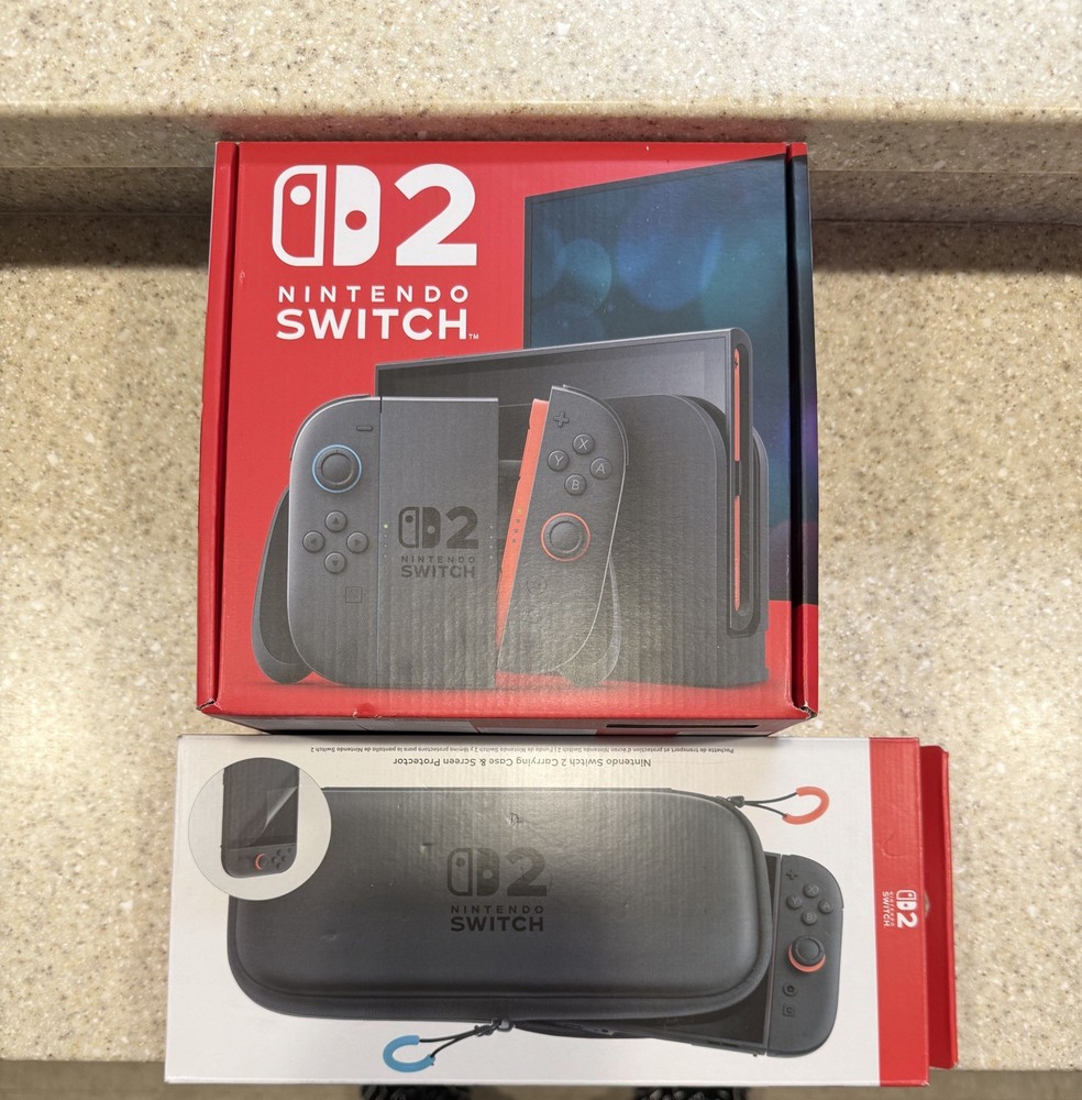 Nintendo Switch 2 Console With Carrying Case & Screen Protector