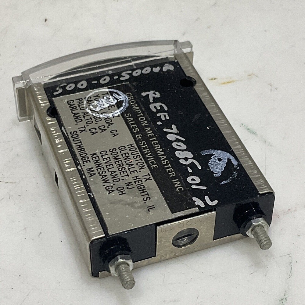 CROMPTON METERMASTER 076085-01 111 EDGEWISE METER 373