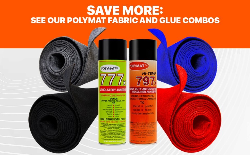Polymat 797 High-Temp Adhesive Auto Vehicle Glue BONDS HEADLINER to FOAM