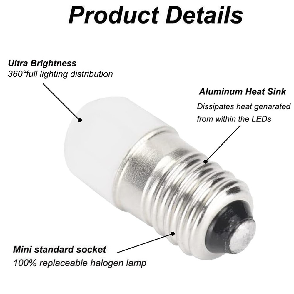 10Pcs AC White LED light bulbs 12V Screw Base for MTH CI-0000002