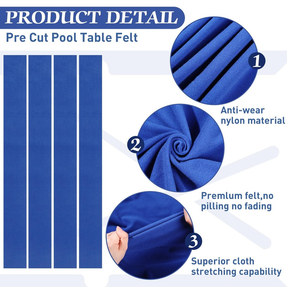 Billiard Cloth for 8 ft Pool Table Pre Cut Pool Table Felt Billiard Protector...