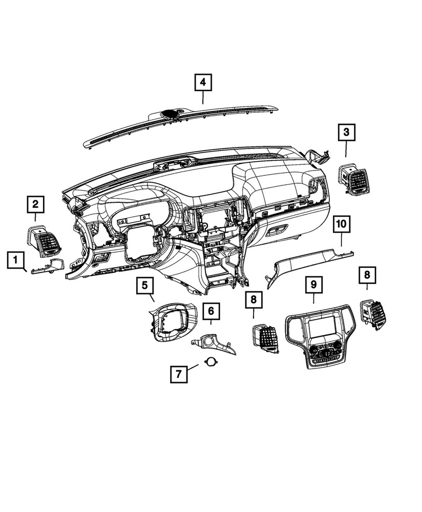 Genuine Mopar Instrument Panel Applique 6QT18AAAAB