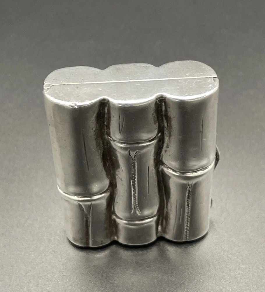 Tiffany Bamboo Sterling Silver Pill Box No Monogram
