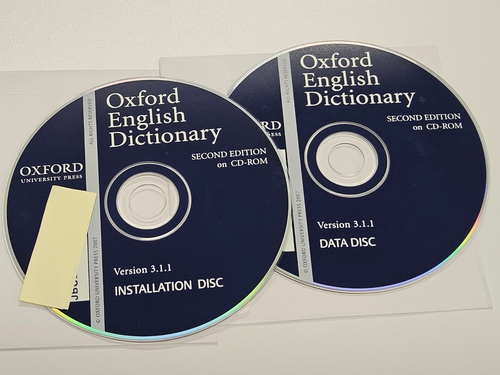 Oxford English Dictionary Version 3.1.1 CD-ROM 2 CDs with installation code
