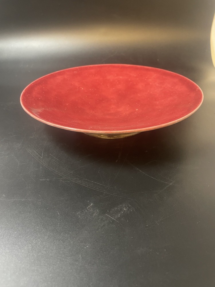 Red Pink  Red Ceramic Bowl