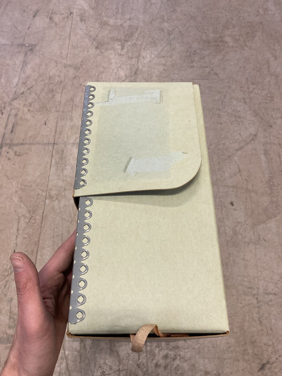 Vtg Archival Folio Storage Box Metal Edge Archival Boxboard AcidFree 15.5x10.5x5