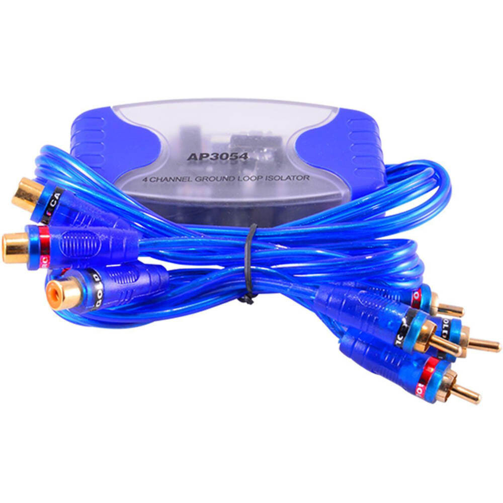 RCA Audio Noise Filter Suppressor Ground Loop Isolator Car Stereo 4-Channel 2pcs
