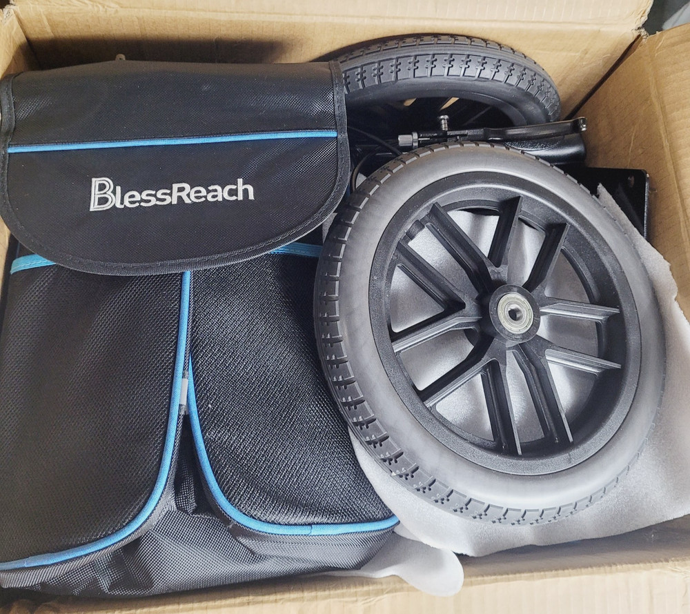 BlessReach All Terrain Foldable & Compact Steerable Knee Scooter Senior 300lb