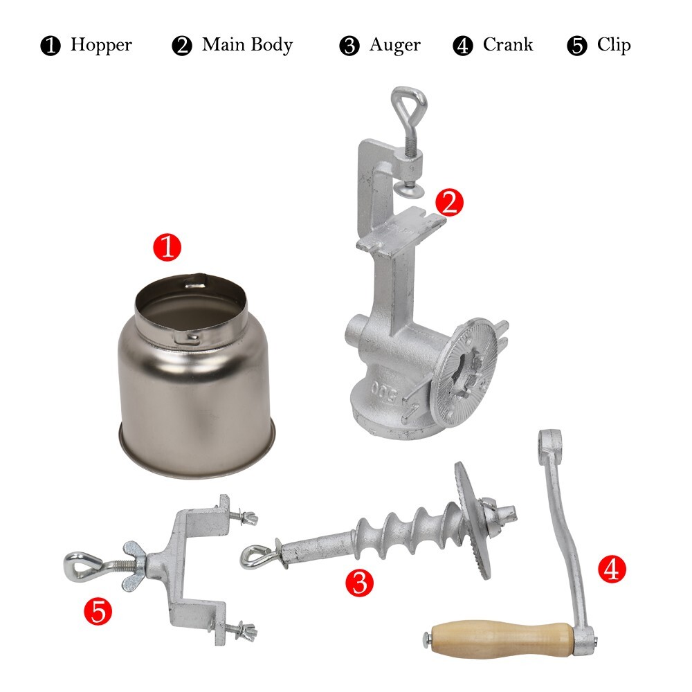 500# Home Use Hand Cranking Operation Grain Grinder Silver