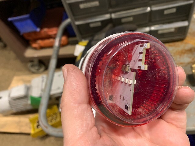 Edwards Signaling 270LEDSR120A Red LED Stacklight - 200 Series, 70mm