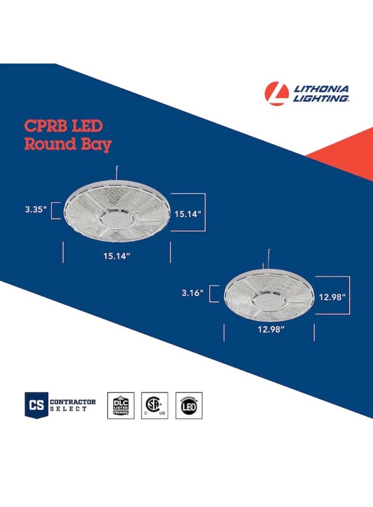 CPRB LED Round High Bay Lithonia Lighting White
