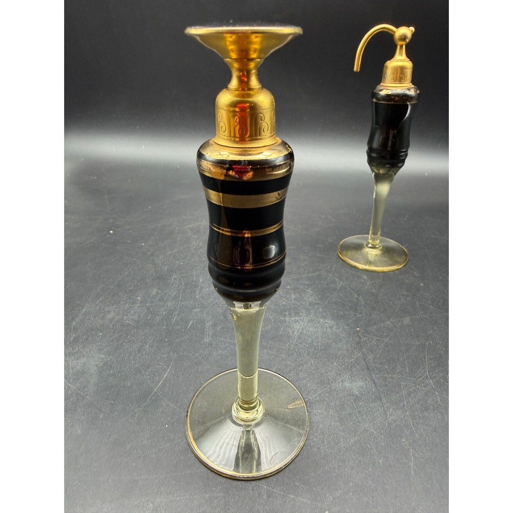 Antique DeVilbiss Art Deco Perfume Atomizer and Dauber Set 1930's