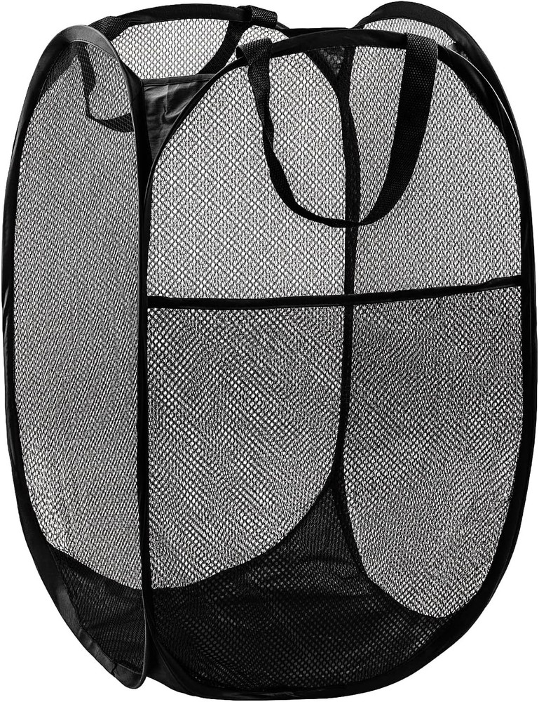 Lightweight Portable Pop Up Hamper with Durable Handles - Classic Black