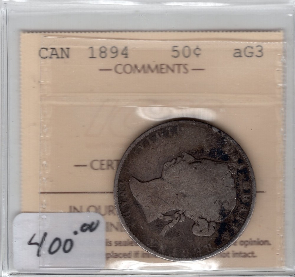 CAN  1894 50 cent aG3