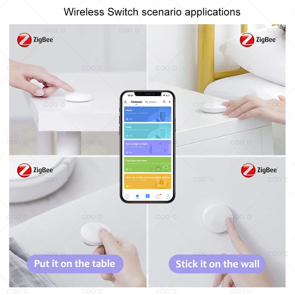 Button Scene Switch Intelligent Linkage Smart Wireless Wall Push Button Home New